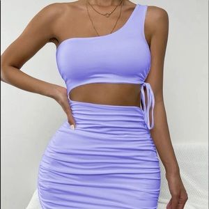 SHEIN Purple Fitted Dress
